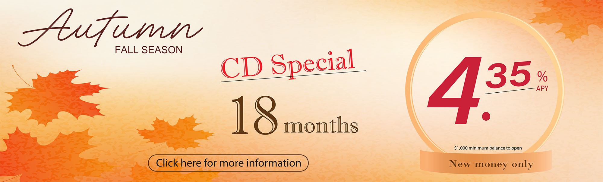 18 Month CD Special 4.35 APY